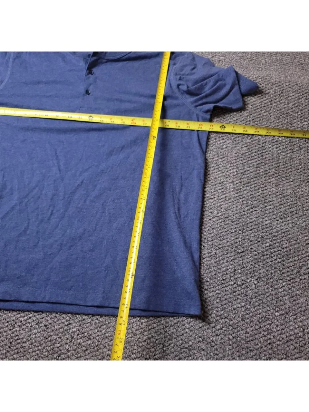 UNTUCKit Jericho Shirt Mens L Large  Blue Button Short Sleeve Cotton Polyester